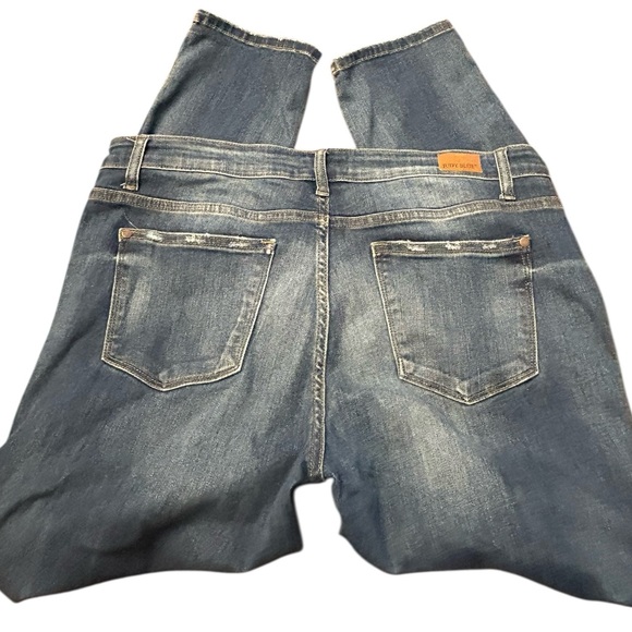 Judy Blue Los Angeles Boyfriend Distressed Stretch Straight Leg Jeans size 15/32 - Picture 10 of 16